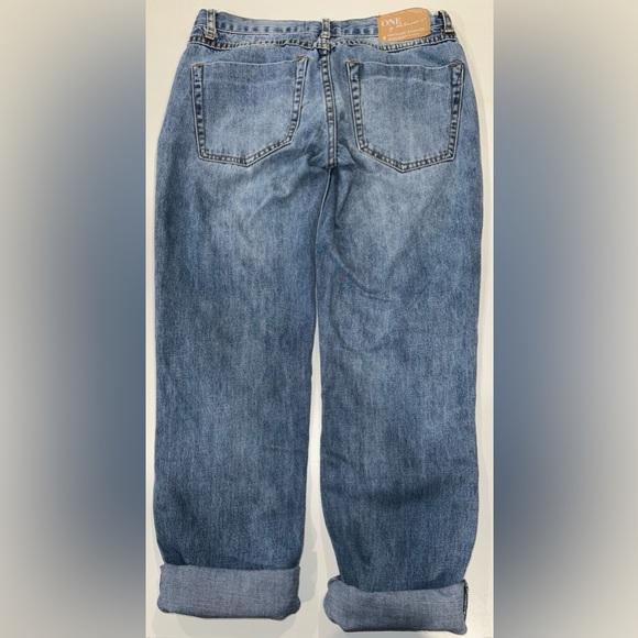 ONE x One Teaspoon destroyed jeans Awesome Baggies Low rise roll cuff ripped 25 - Picture 4 of 4